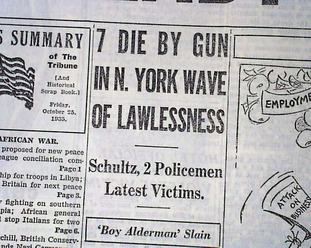 Gangster Dutch Schultz is shot dead... - RareNewspapers.com