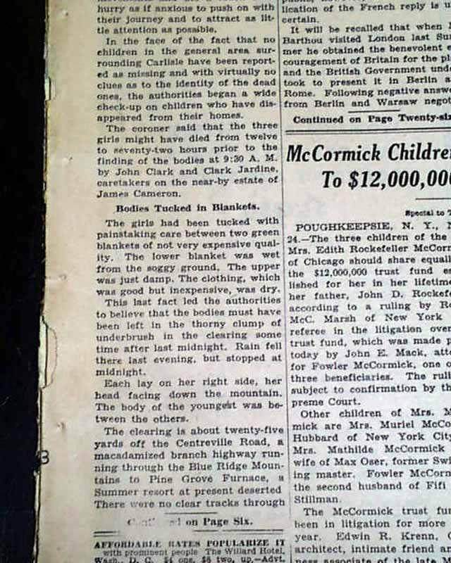 Babes in the Wood murder (Pine Grover Furnace)....