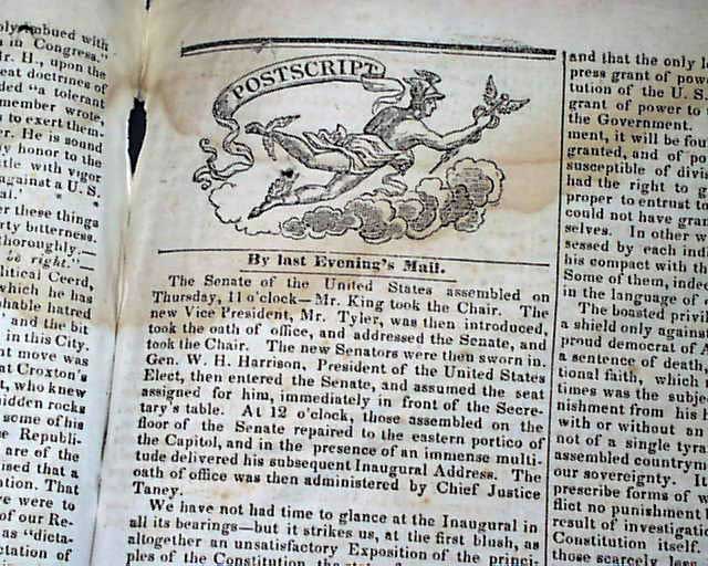President William Henry Harrison's inaugural address...