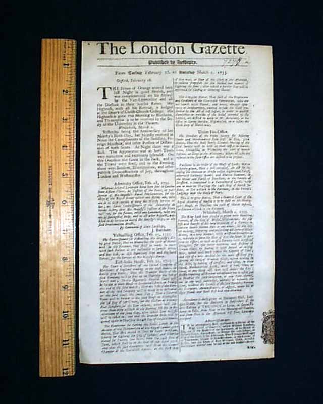 World's Oldest NEWSPAPER 1733 Gazette 270 YEARS OLD... - RareNewspapers.com