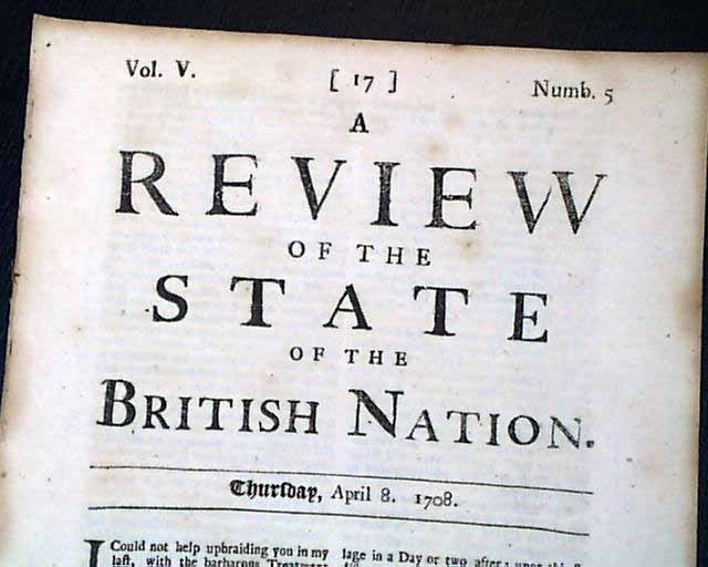 Rare Daniel DeFoe periodical...