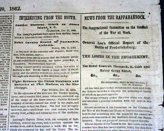 1862 Civil War Map - Kinston NC... - RareNewspapers.com