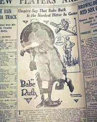 World War I...   Babe Ruth is a "new and bright star"...