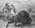 Buffalo Hunt print, by Felix Darley... - Image 1