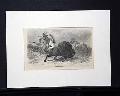 Buffalo Hunt print, by Felix Darley... - Image 2