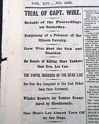 The Henry Wirz prison warden trial...