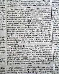 Much on Zachary Taylor's inaugural address...