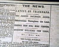 Last spike is driven: completion of the transcontinental railroad...