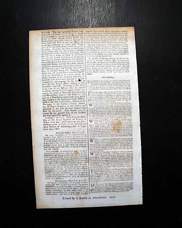 1717 World's oldest newspaper...