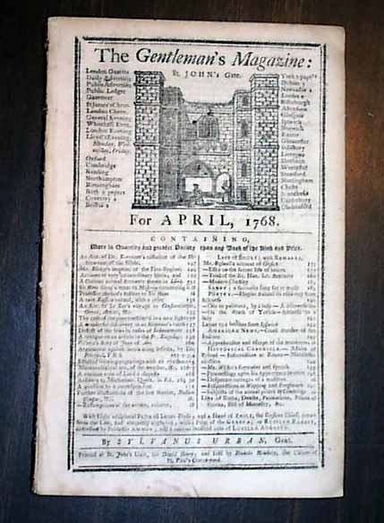 1768 Pre REVOLUTIONARY WAR Magazine Early Fire Engine ...