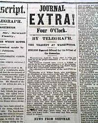 On Lincoln's assassination and the closing events of the Civil War...