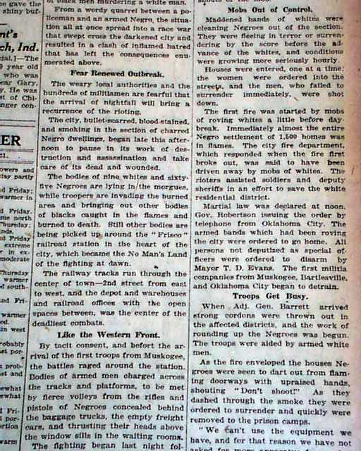 1921 Tulsa race riot massacre... - RareNewspapers.com