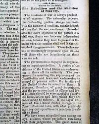 Civil War news from this interesting newspaper...