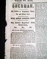 Reports on General Sherman's battles...