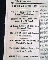 Prelude to the Battle of Bull Run...  