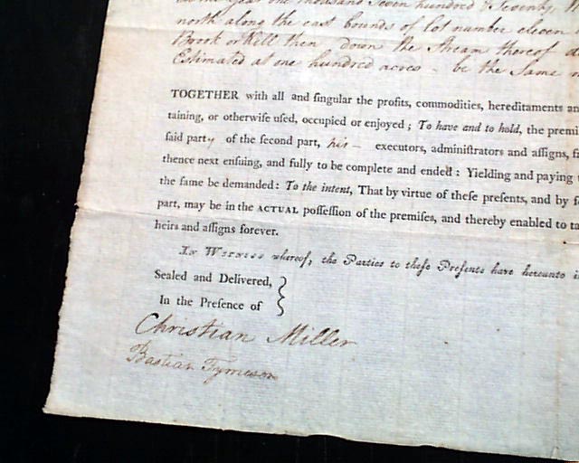 Peppercorn rent for an officer from the Revolutionary War