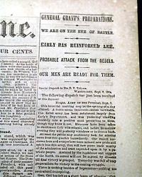 Encouraging letter from U.S. Grant...   McClellan running for President...