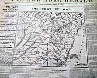 One of the first Civil War maps in a newspaper...