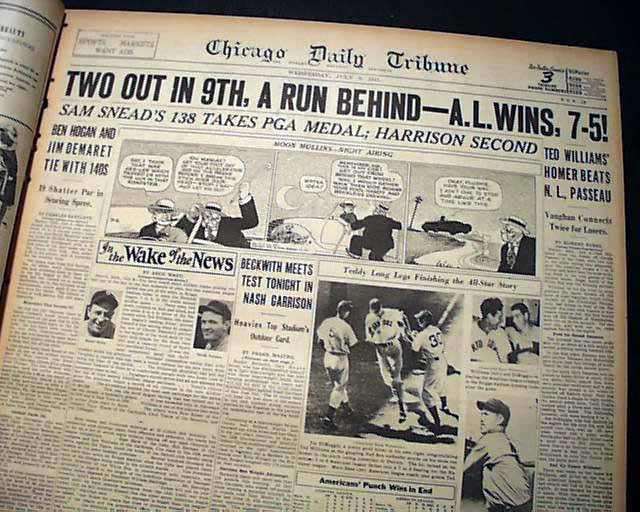 July 8, 1941: Ted Williams hits 'most thrilling' home run to win All-Star  Game in Detroit – Society for American Baseball Research