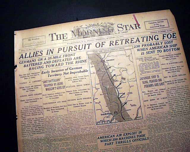 USS Ticonderoga sinking in 1918...