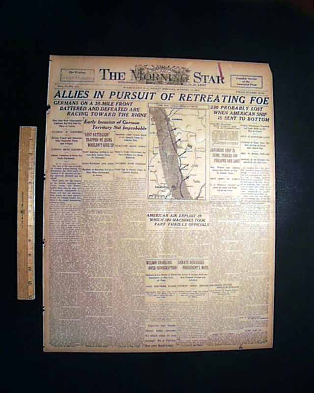 USS Ticonderoga sinking in 1918...