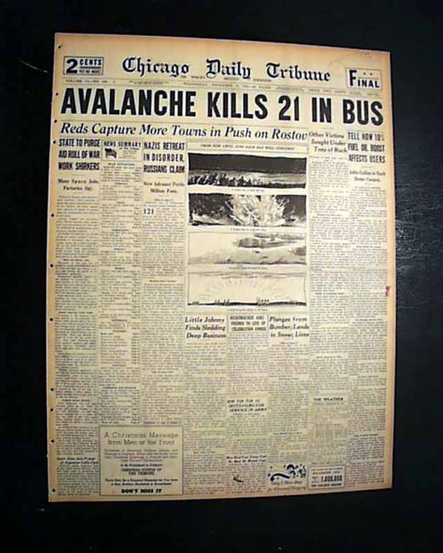 1942 Aliquippa, Pennsylvania avalanche...