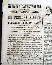 The Pemberton Mills disaster...