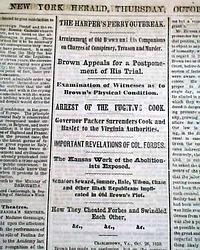 Nice reports on the John Brown Harper's Ferry insurrection...