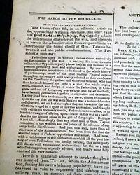 Much reporting on the Mexican War...