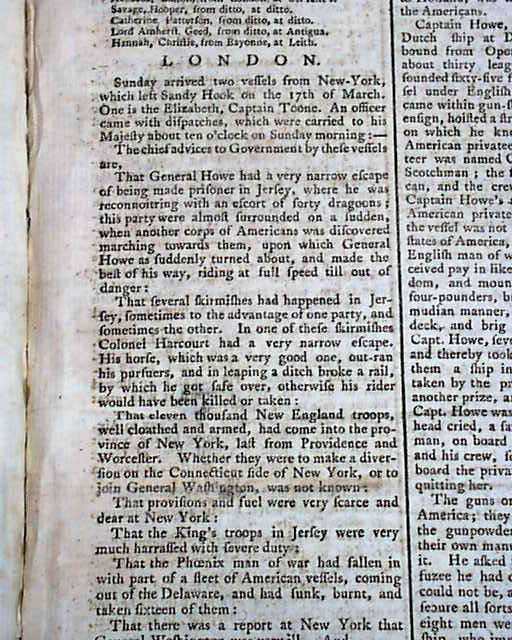 Latest reports from the war...    Washington is ill?