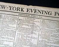 Alexander Hamilton's famous newspaper...   Slave insurrection in North Carolina...