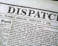 From the Confederate capital on the 13th Amendment: freedom for slaves...