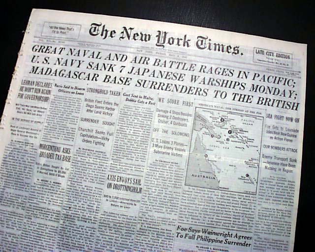 Battle of the Coral Sea in 1942...