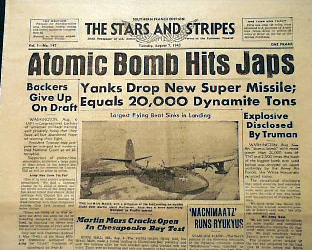 Right call: Dropping the bomb on Hiroshima and Nagasaki
