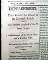 President Andrew Johnson is acquitted... - Image 3