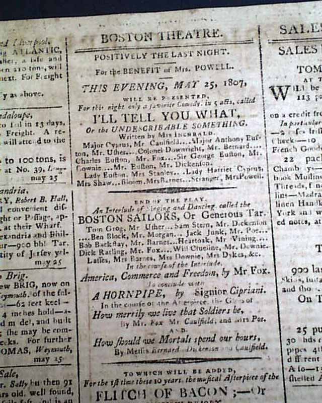 Theatrical ad includes Edgar Allan Poe's father...