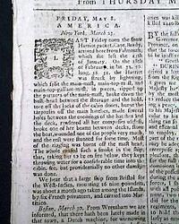 Much reporting from the French & Indian War...