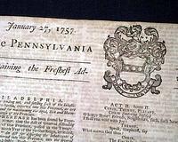 Printed by Benjamin Franklin, but without the imprint...