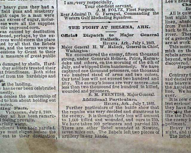 On The Surrender Of Vicksburg, And More - Rarenewspapers.com