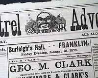 And in-house newspaper for a traveling minstrel show...