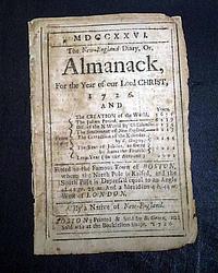 Very early, colonial America almanac...