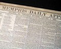 Rare issue of this Confederate "Memphis" newspaper printed in Atlanta, Georgia... - Image 1