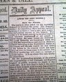 Rare issue of this Confederate "Memphis" newspaper printed in Atlanta, Georgia... - Image 3