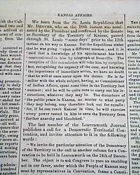 Mormons becoming hostile...   Bleeding Kansas...