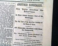 Jeff Davis on the run... Another rebel general surrenders...