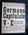 Small, broadside edition on the surrender of Germany... - Image 1