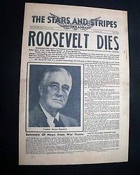 President Roosevelt dies...