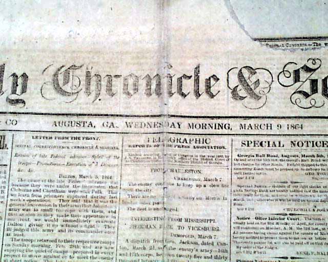 Rare title from Augusta, Georgia, during the Confederacy...