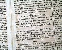 Death of John Adams would seem to be a last-minute entry in this issue...