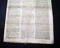 An 1831 newspaper printed on cotton cloth to avoid the tax on paper... - Image 2